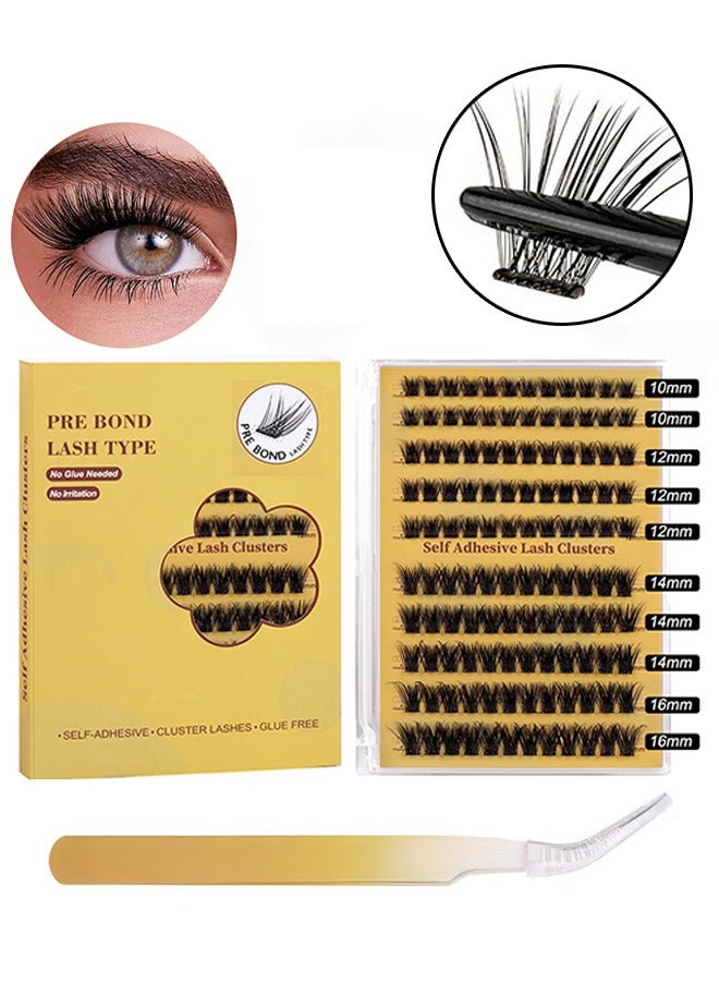 120 قطعة من الرموش اللاصقة الذاتية ، اضغط على الرموش العنقود مجموعة الرموش اللاصقة قبل إعادة الاستخدام ، لا غراء 10mm إلى 16mm ومظهر طبيعي مع الرموش العنقود الملمسة ، اضغط على الرموش للمبتدئين - Image 1